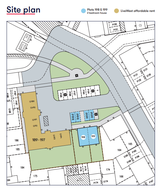 Tews Lane Site Map