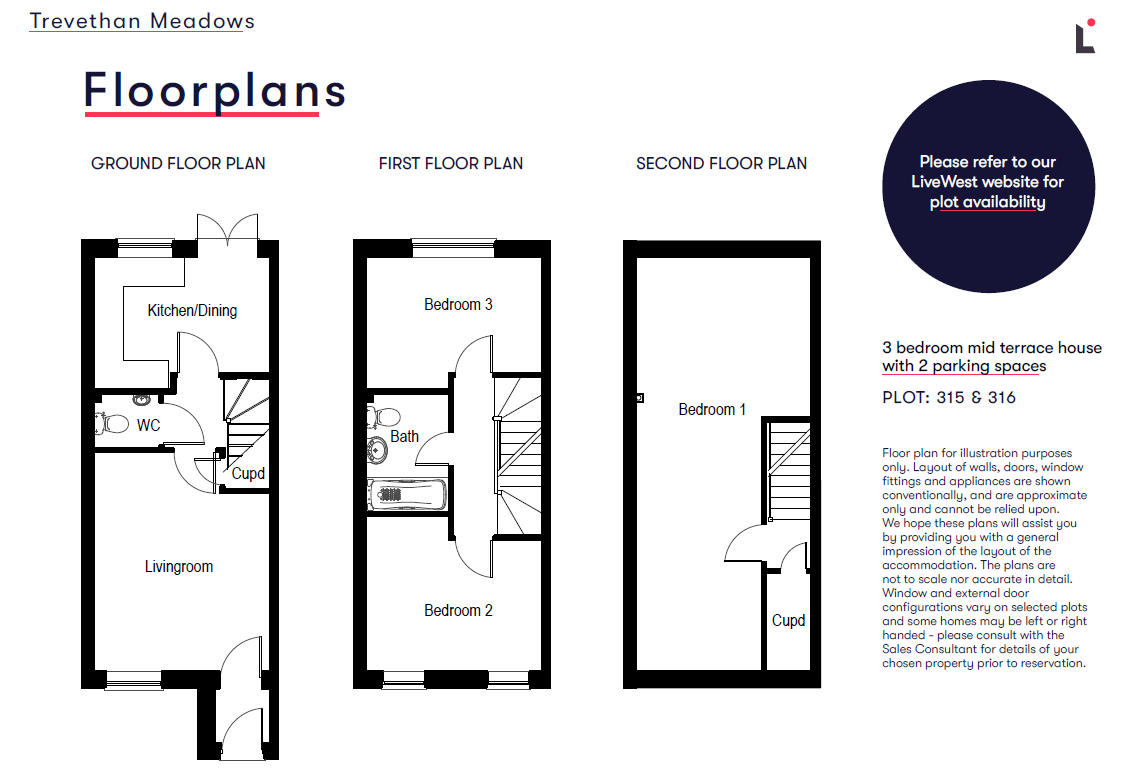 3 Bedroom Mid Terrace House | LiveWest