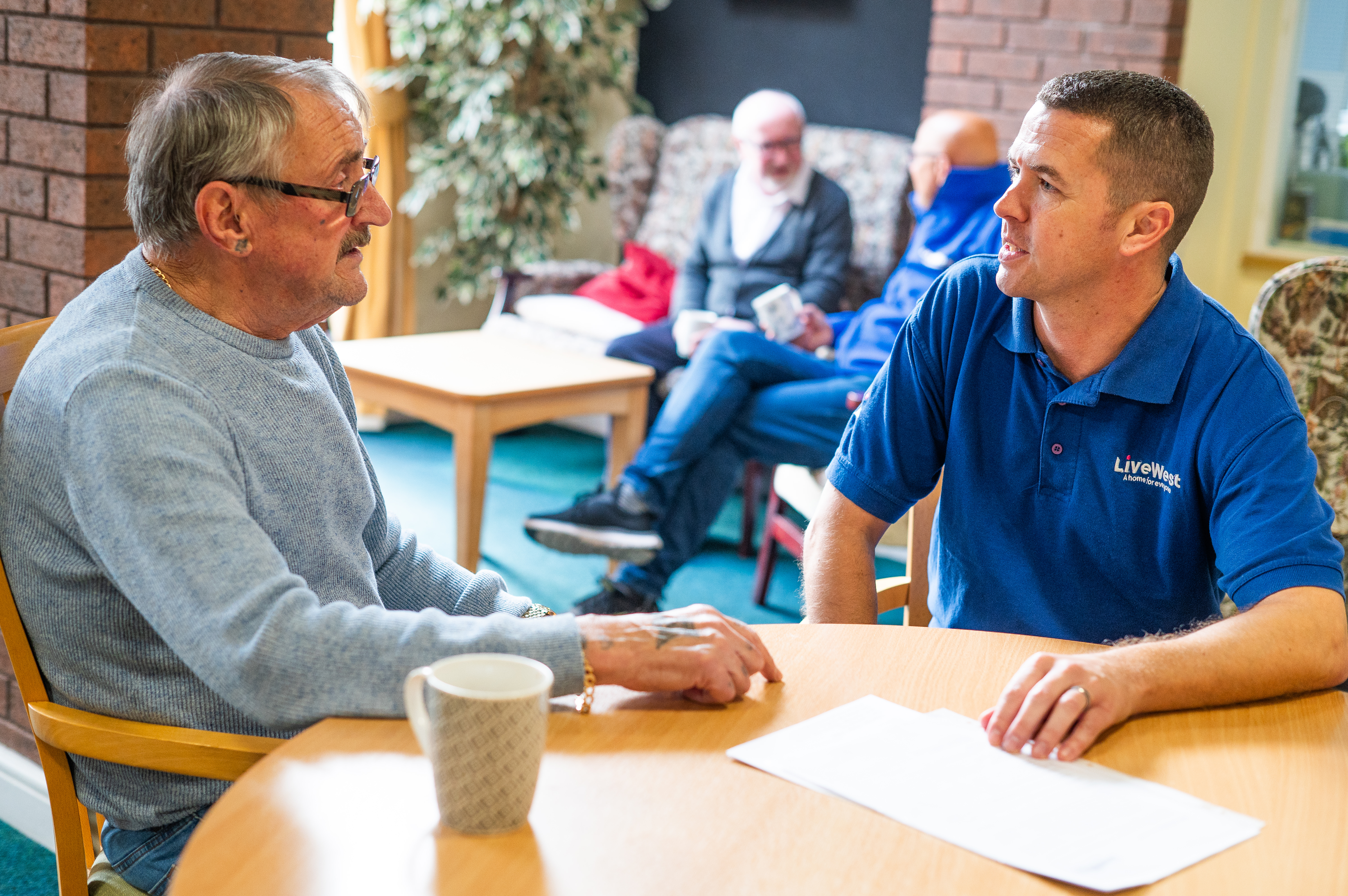 colleague with customer