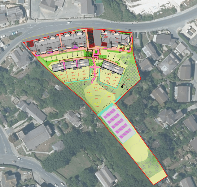 LiveWest's layout design of its 27-home affordable development on the Isles of Scilly.