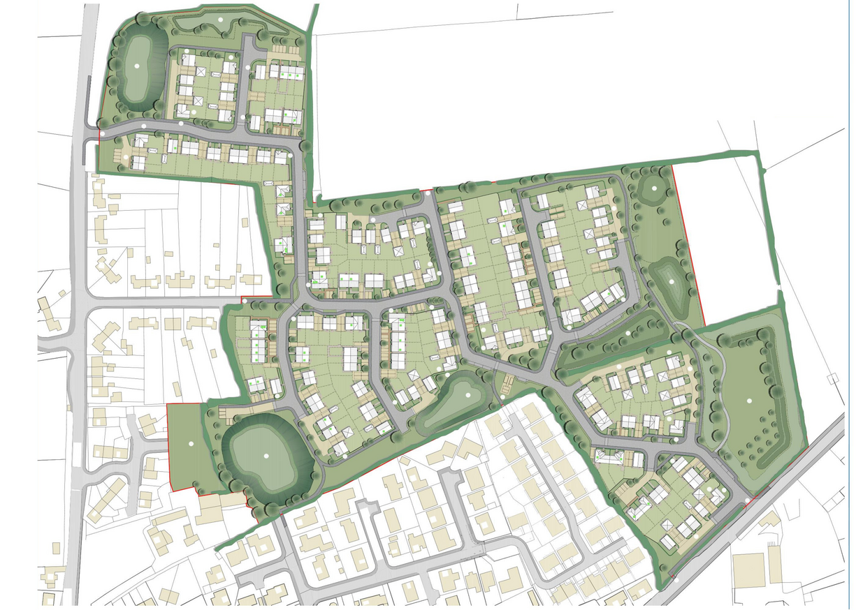 Site map of Roche where affordable homes will be built