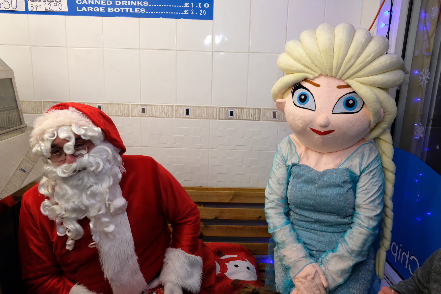 Santa and Elsa