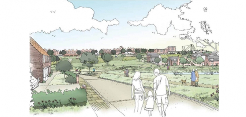 Artists impression of the Exeter development