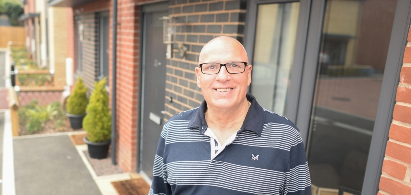 Malcolm Gage at his shared ownership home