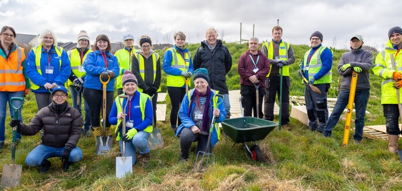 LiveWest volunteers at St James's Schools new forest school area