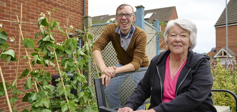LiveWest customers in their garden