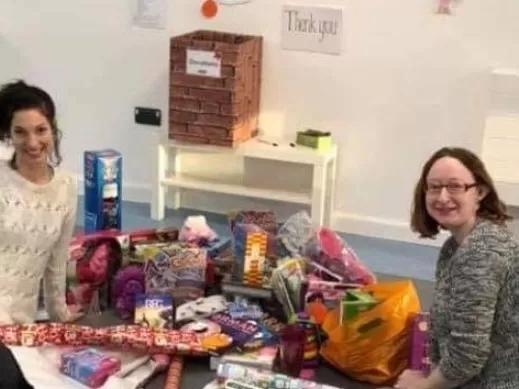 Katie and Leanne at the Lyde Green Community Centre