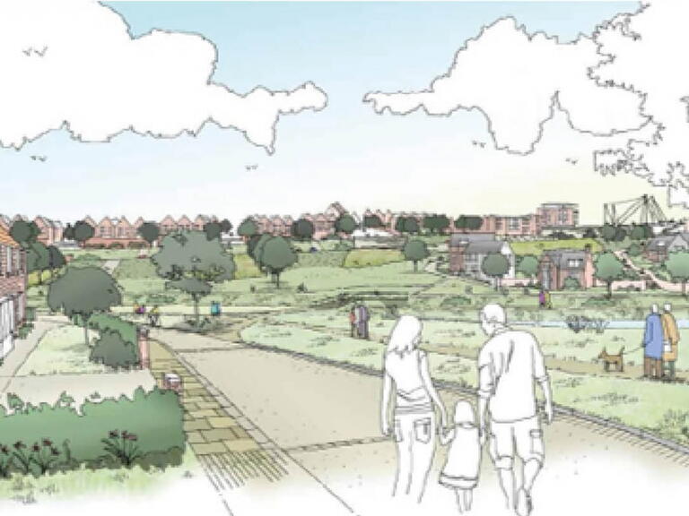 Artists impression of the Exeter development