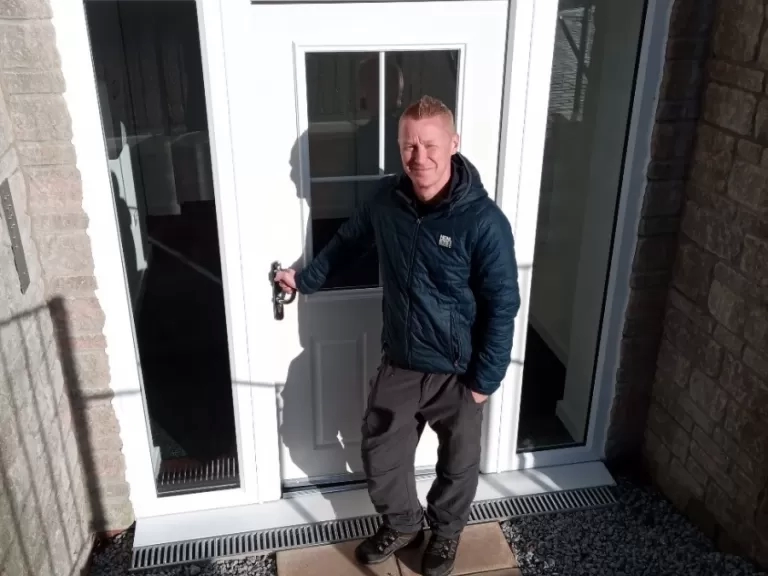 Micheal in his new LiveWest flat