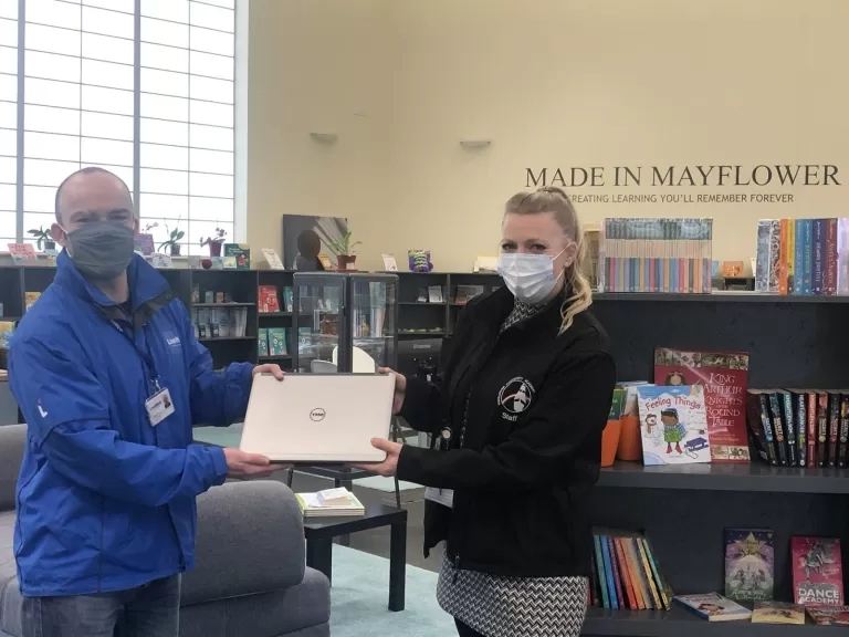 Mayflower Academy laptop handover