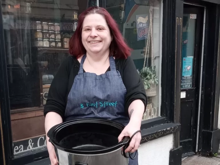 Rebecca Green with a slow cooker