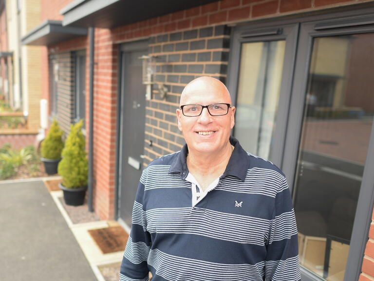 Malcolm Gage at his shared ownership home
