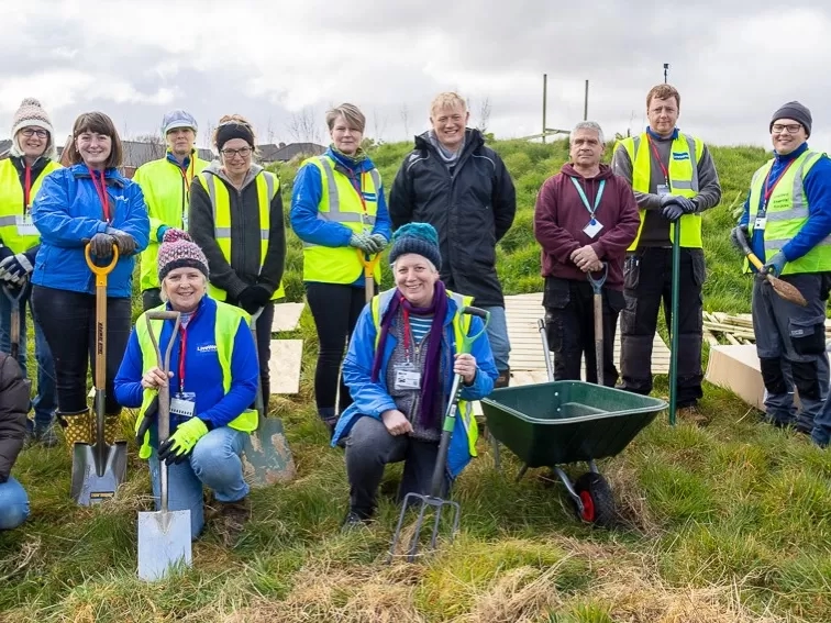 LiveWest volunteers at St James's Schools new forest school area