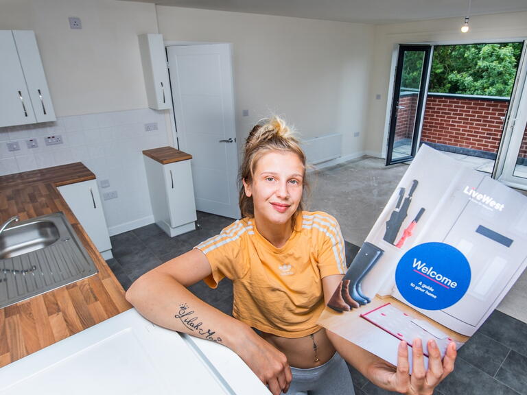 Chloe moves into her first home