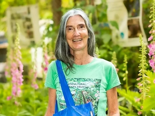 Deb Hoskin with a LiveWest bag