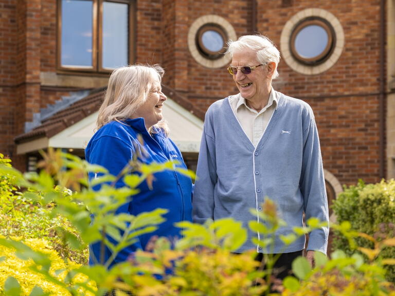 LiveWest customer and colleague talking. 