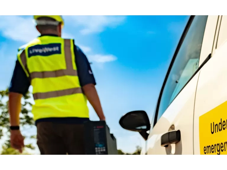 LiveWest colleague with one of our electric vans.