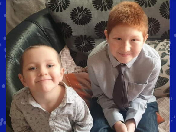 Jade's two sons, who Rebecca has helped support through her volunteer work at the local community larder.