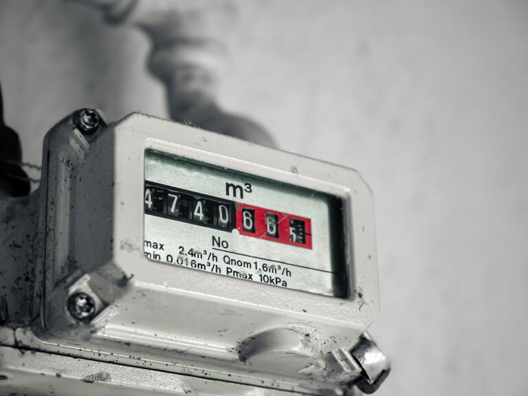 Image of a gas meter. Photo credit: Shutterstock / KILO LUX