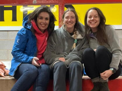 Our colleagues Sophie, Anna and Bex at the Big Exeter Sleep Out.