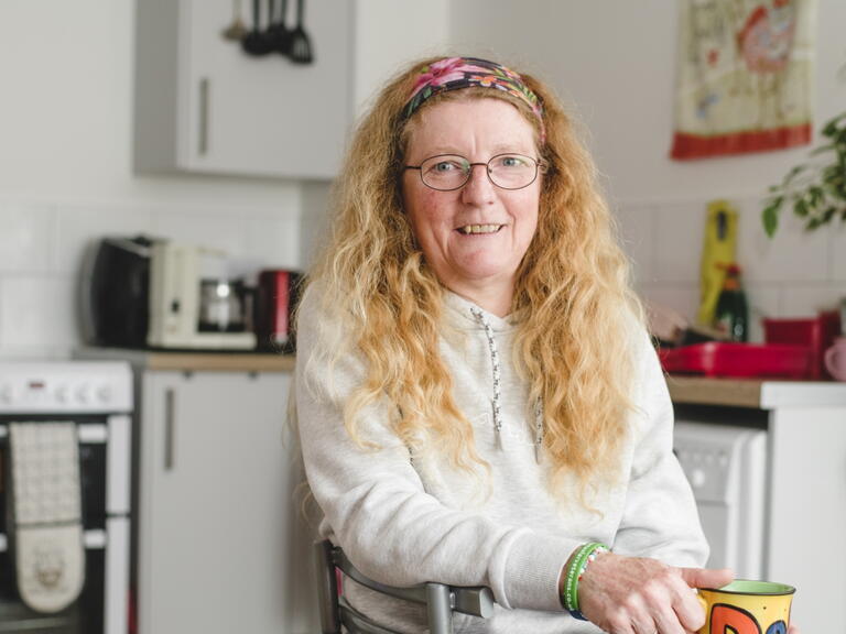 Debbie Kelly in her new home which was a self-build project.