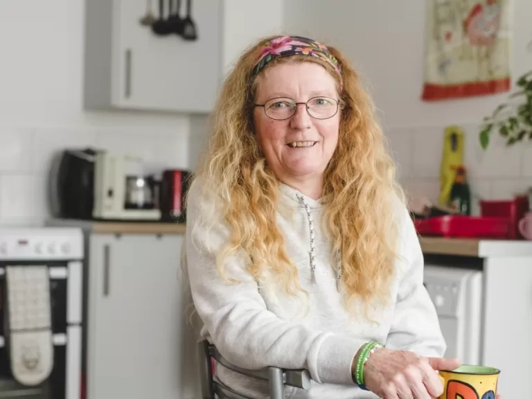 Debbie Kelly in her new home which was a self-build project.