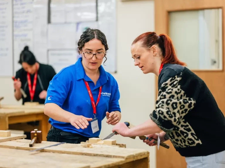 Our colleague and Raffi at the Taster Day.
