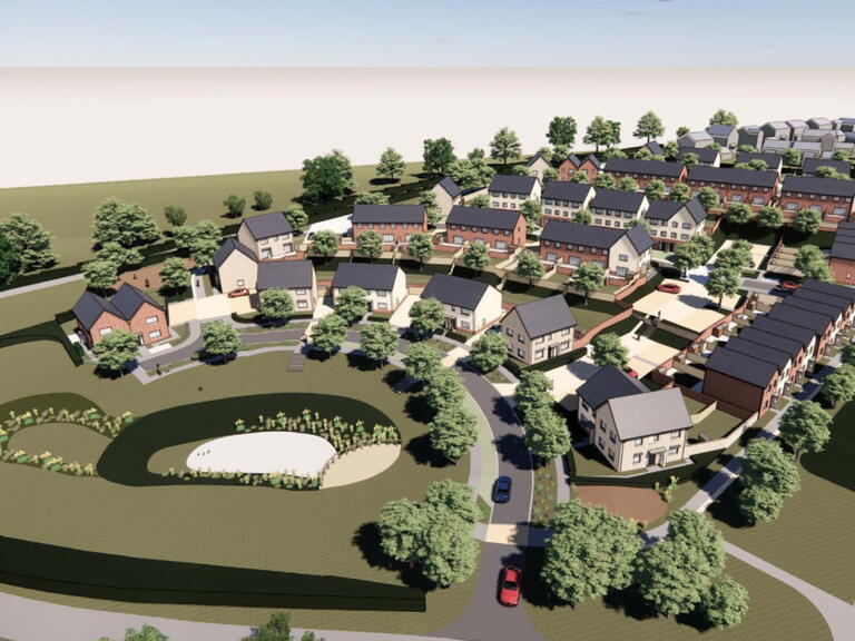 The development site in Tiverton.