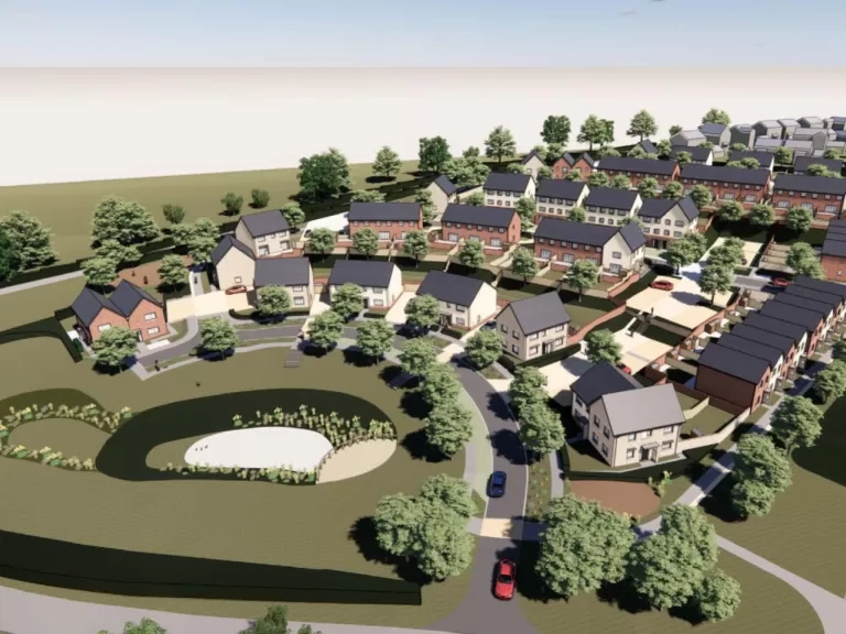 The development site in Tiverton.