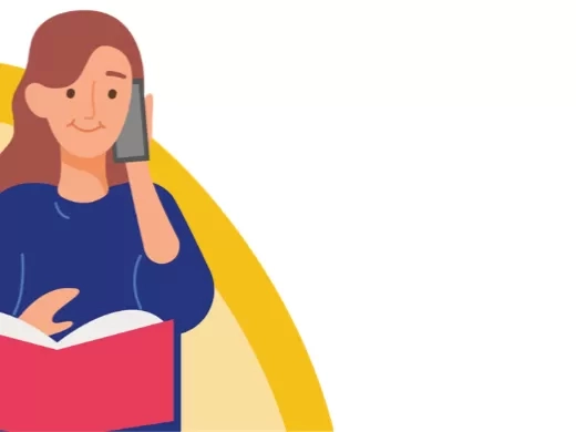 Customer on phone