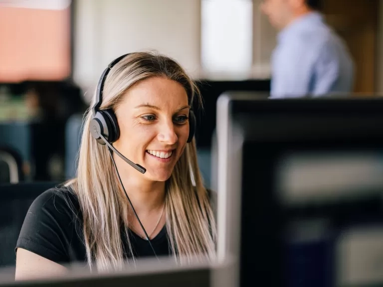 Colleague on phone