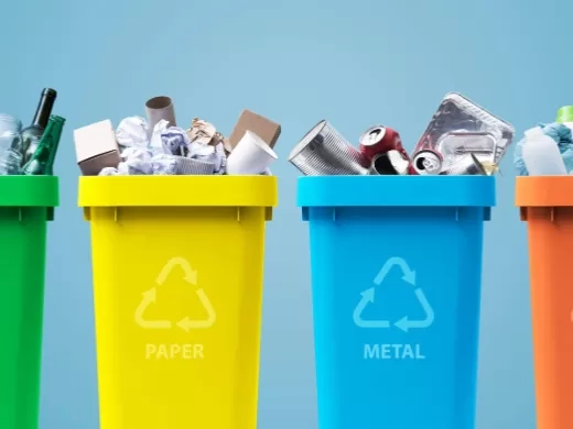 recycling bins