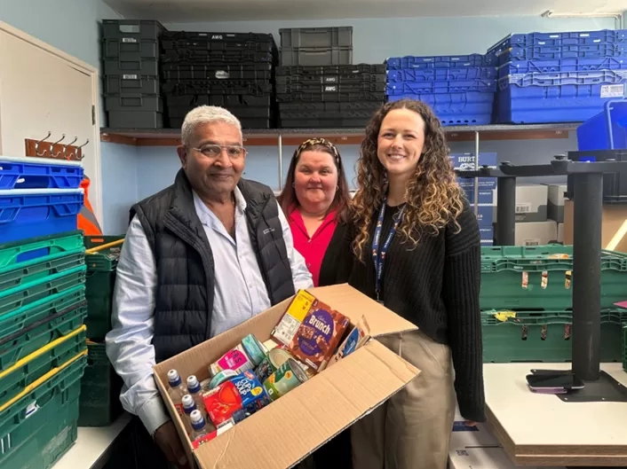 Pat Patel and Sue Barnett from Tamar View Community Complex with Tegan Heard from LiveWest.