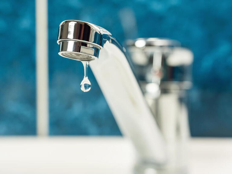 Water drop from tap