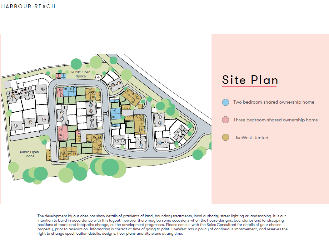 Harbour Reach Site Map