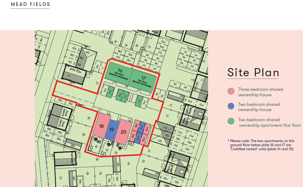 Meadfields site plan