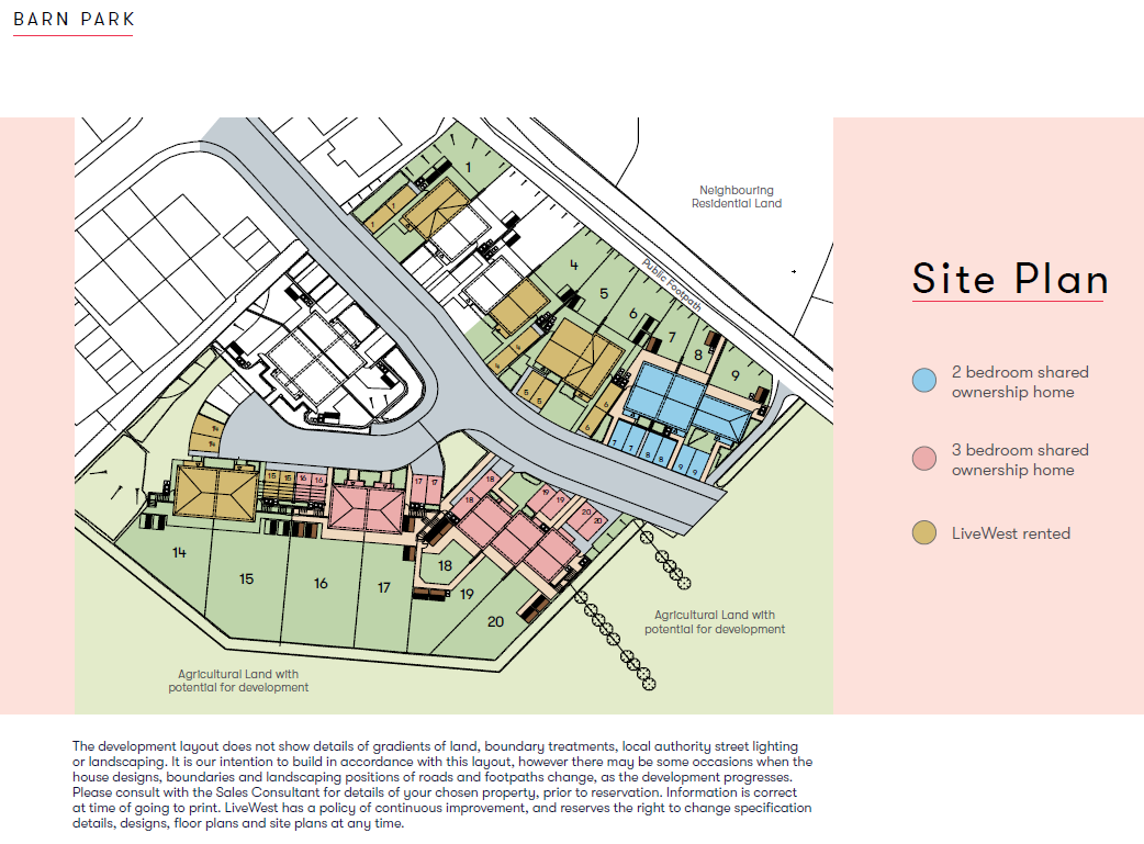 Barn Park site map 