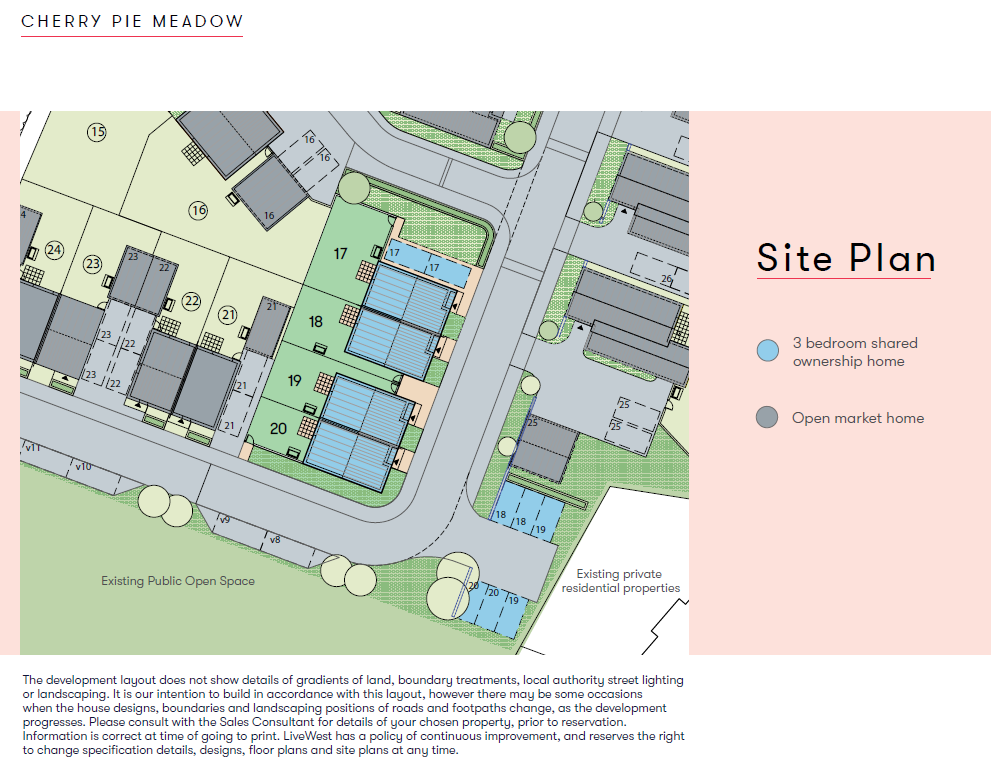 Cherry Pie Meadow site map 