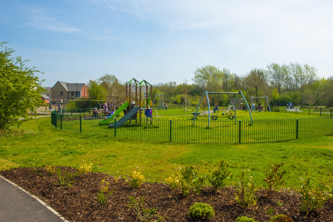 A children's play park. 