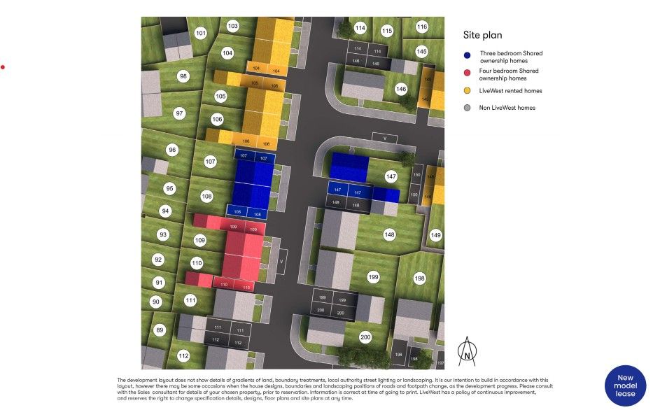 The Pastures site plan LiveWest