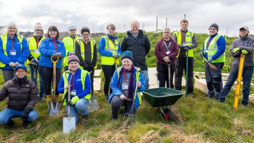 LiveWest volunteers at St James's Schools new forest school area