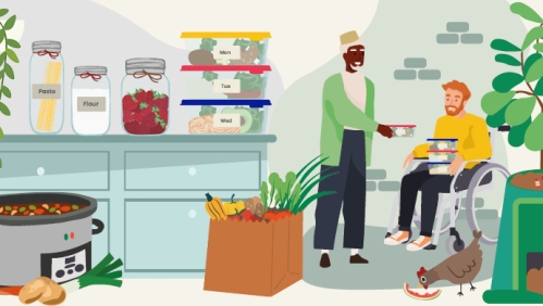 illustrated tips to reduce food waste