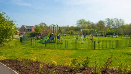 A children's play park. 