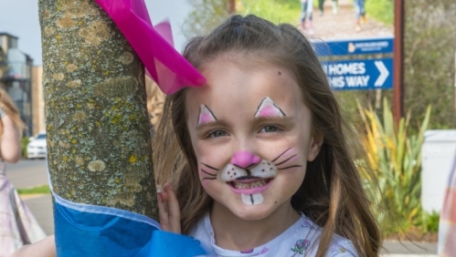 child with face paint