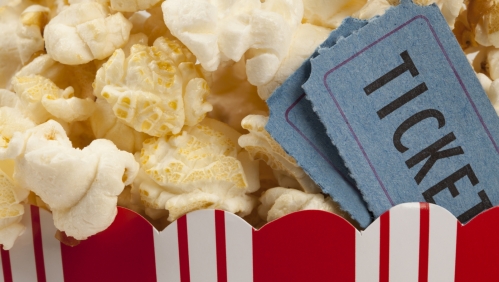 Popcorn and tickets. Image by Shutterstock.