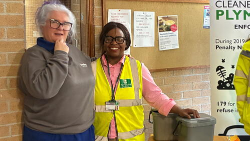 Image of LiveWest Community Connector smiling with PCC staff member