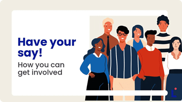 Thumbnail illustration of a happy group of people with a youtube video link icon