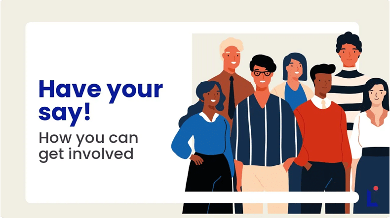 Thumbnail illustration of a happy group of people with a youtube video link icon