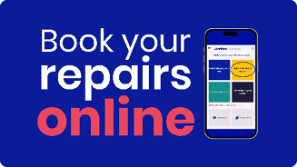 YouTube thumbnail video preveiw to book repairs online.