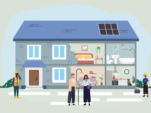 Illustration scene of customer's home